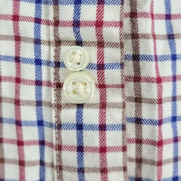 Polo Ralph Lauren Combed Cotton Button Down Shirt Boys M 10-12 Red Blue Check - Picture 7 of 11